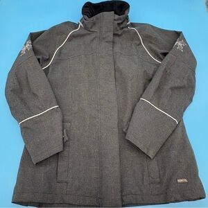 Kerrits Precip Waterproof Riding Equestrian Rain Jacket Women's Gray Size Large